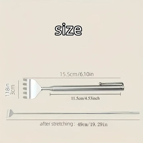 2pcs Extendable Back Scratcher for Men Portable Telescopic Metal Back Scratchers Back Hand Massager for Birthday Christmas Gifts