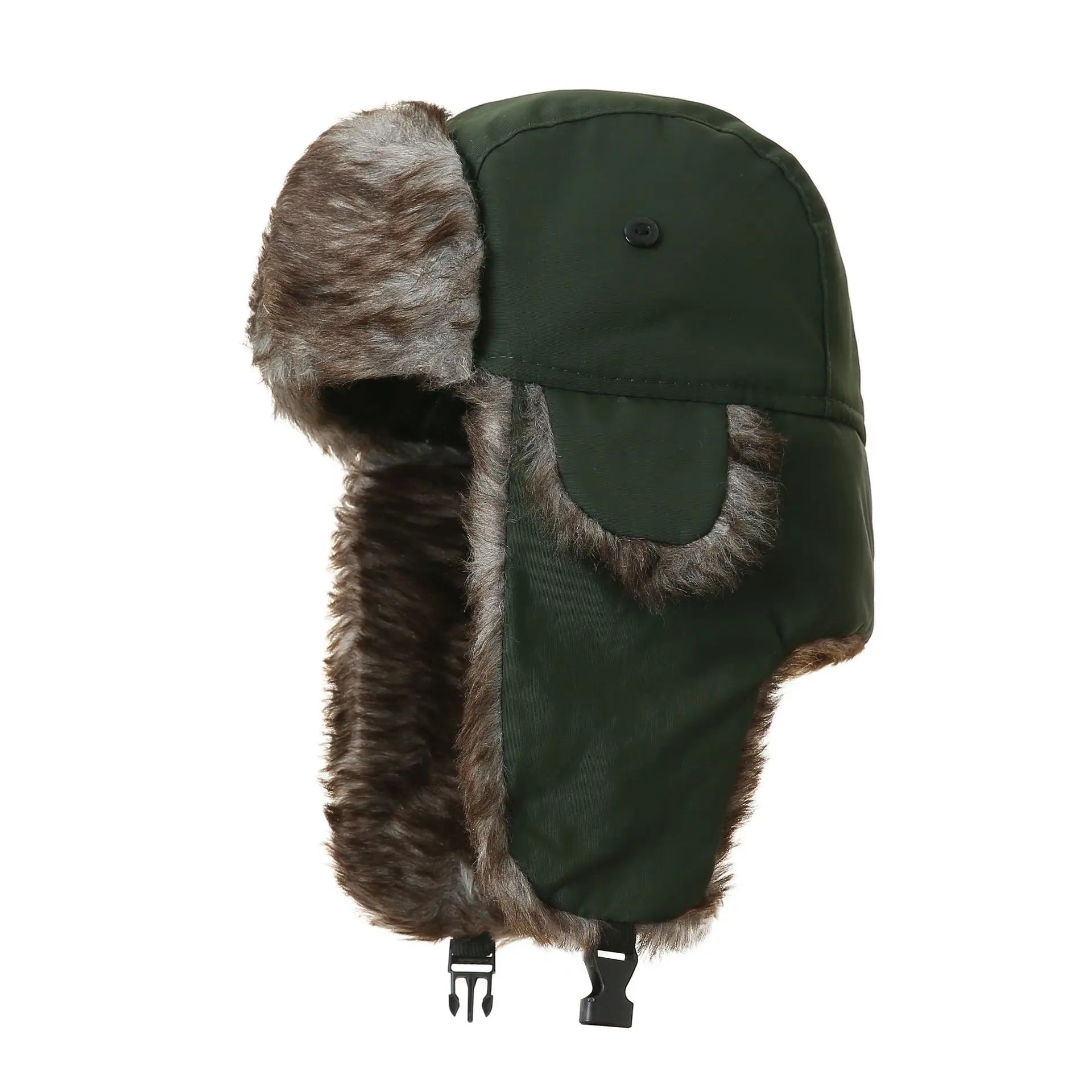 Men's Winter Trapper Aviator Trooper Earflap Warm Russian Waterproof Ski Hat Bomber Cap Russian Warm Ear Protectors Hats